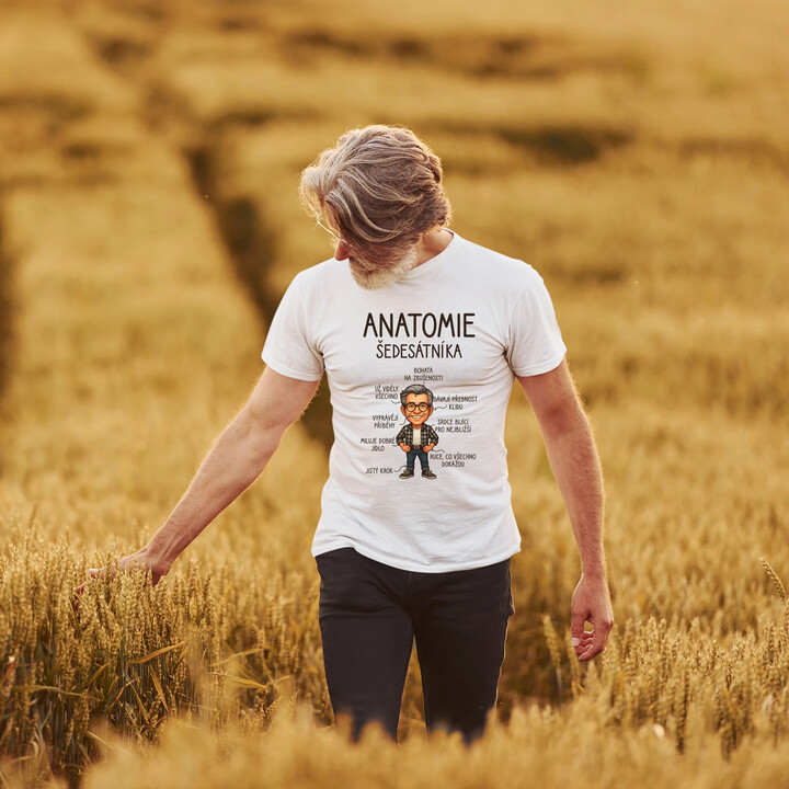 Anatomie šedesátníka - pánské tričko s potiskem