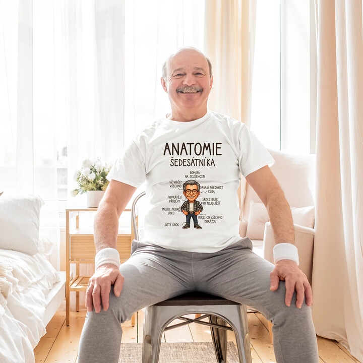 Anatomie šedesátníka - pánské tričko s potiskem