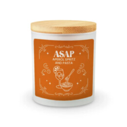 ASAP - Aperol spritz and pasta - vonná svíce s potiskem