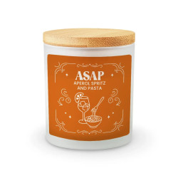 ASAP - Aperol spritz and pasta - vonná svíce s potiskem