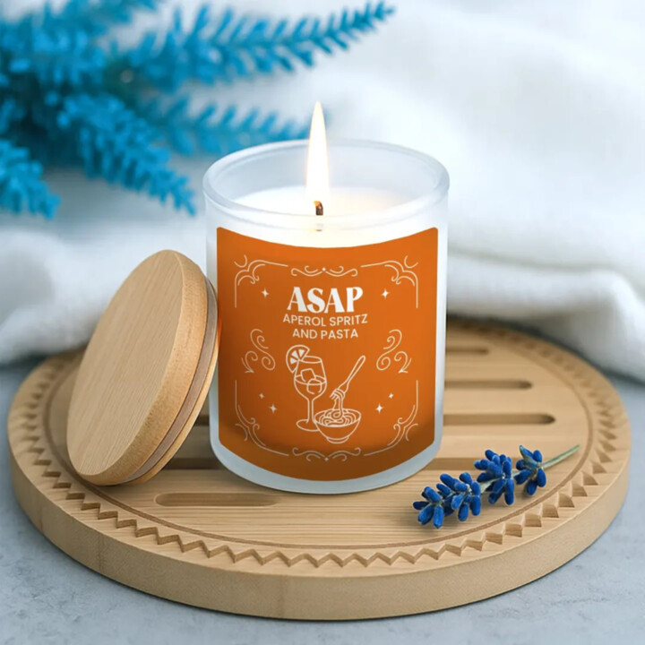 ASAP - Aperol spritz and pasta - vonná svíce s potiskem