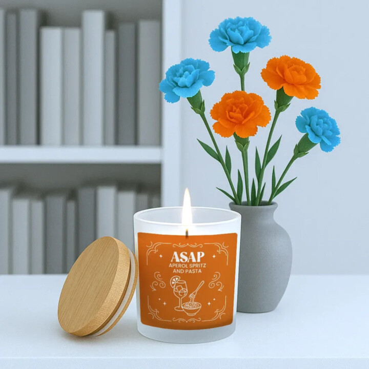 ASAP - Aperol spritz and pasta - vonná svíce s potiskem