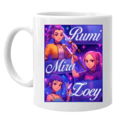 Rumi, Mira a Zoey - Huntrix - hrnek s potiskem pro fanoušky filmu KPop Demon Hunters