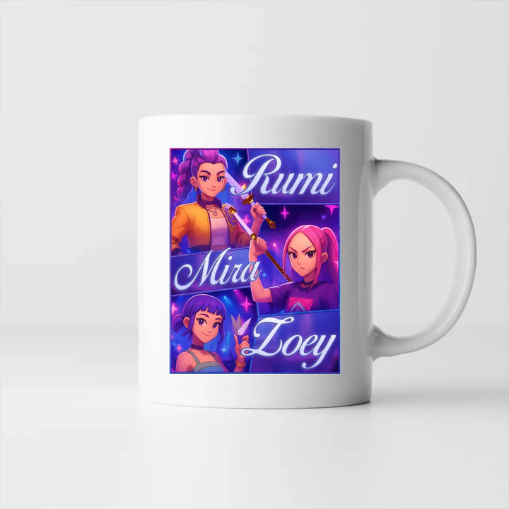 Rumi, Mira a Zoey - hrnek s potiskem