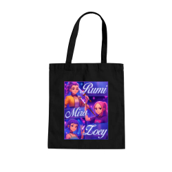 Rumi, Mira a Zoey - Huntrix - taška s potiskem pro fanoušky filmu KPop Demon Hunters
