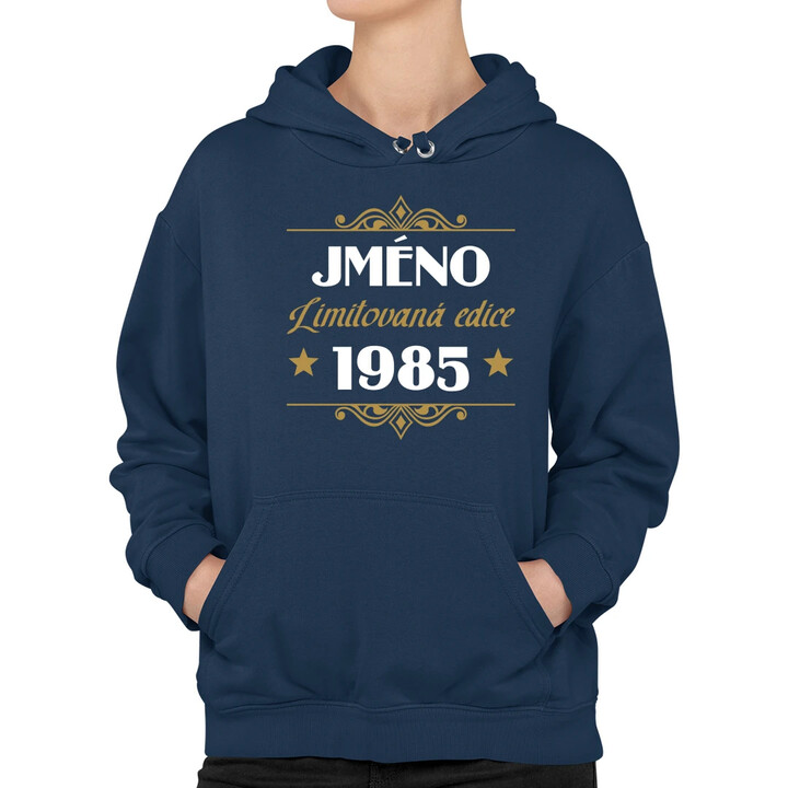 Limitovaná edice: jméno + rok narození s potiskem - personalizovaný produkt - dámská mikina s potiskem