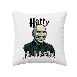 Harry, jdu do baráku! - polštář s potiskem pro fanoušky Harryho Pottera