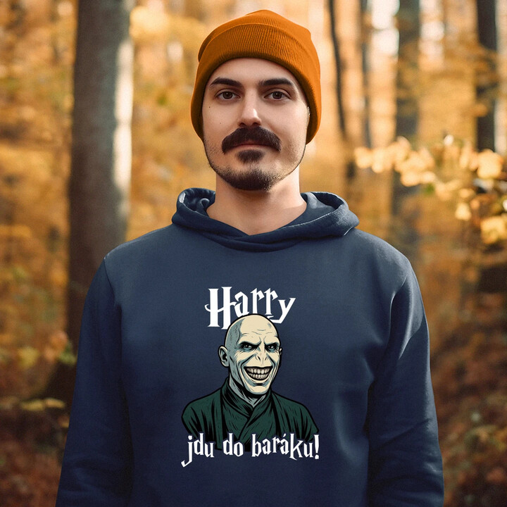 Harry, jdu do baráku! - pánská mikina s potiskem