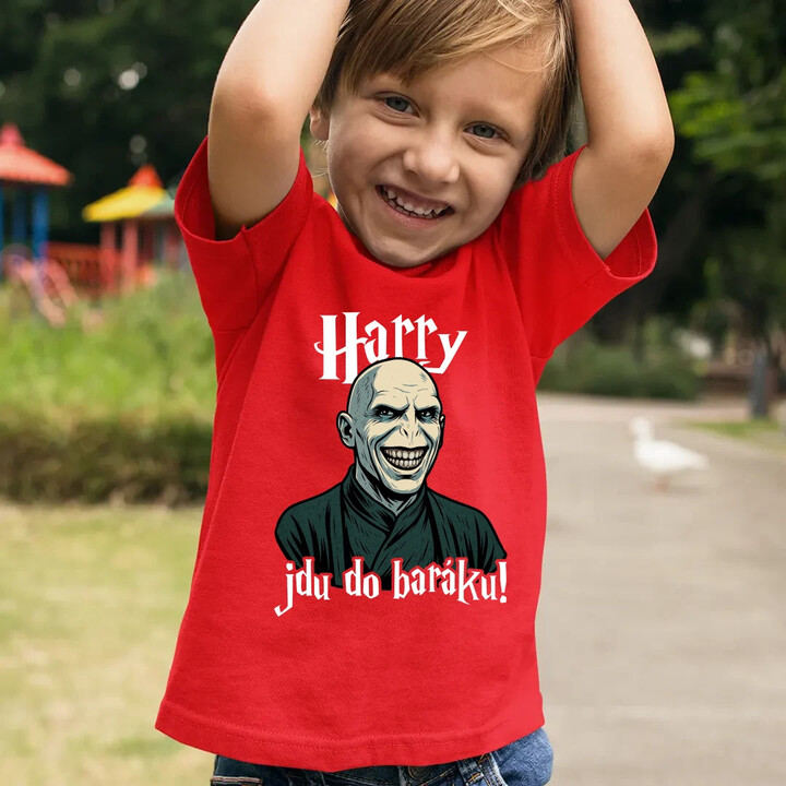 Harry, jdu do baráku! - dětské tričko s potiskem