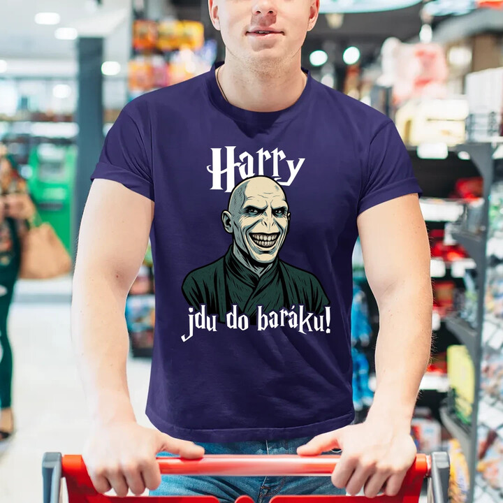 Harry, jdu do baráku! - pánské tričko s potiskem