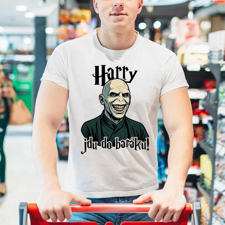 Harry, jdu do baráku! - pánské tričko s potiskem