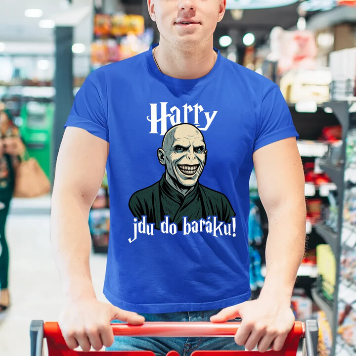 Harry, jdu do baráku! - pánské tričko s potiskem