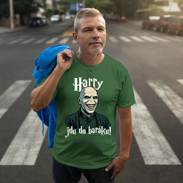 Harry, jdu do baráku! - pánské tričko s potiskem