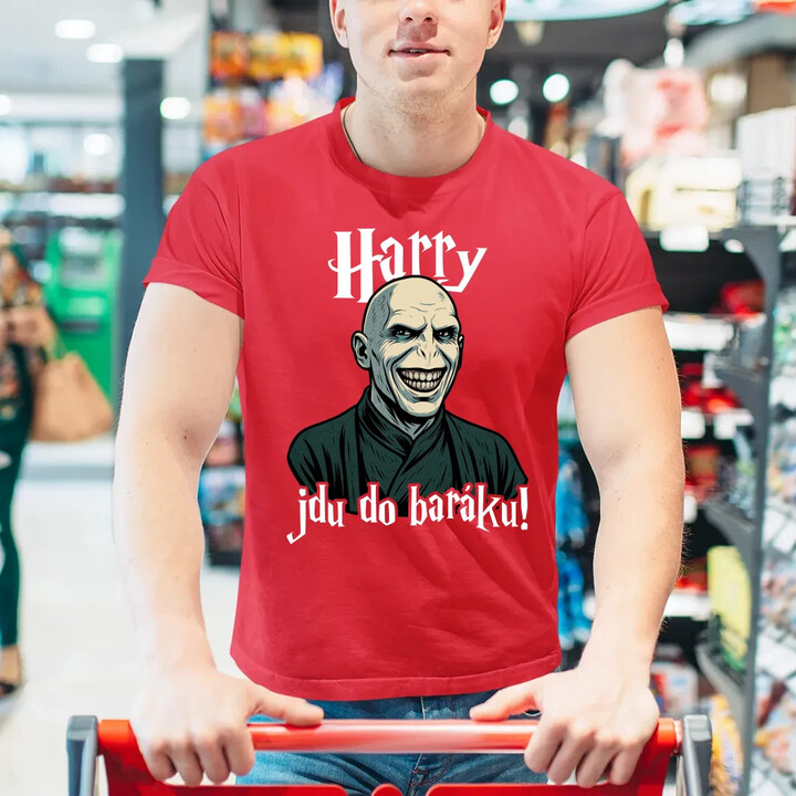 Harry, jdu do baráku! - pánské tričko s potiskem