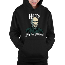 Harry, jdu do baráku! - dětská mikina s kapucí pro fanoušky Harryho Pottera