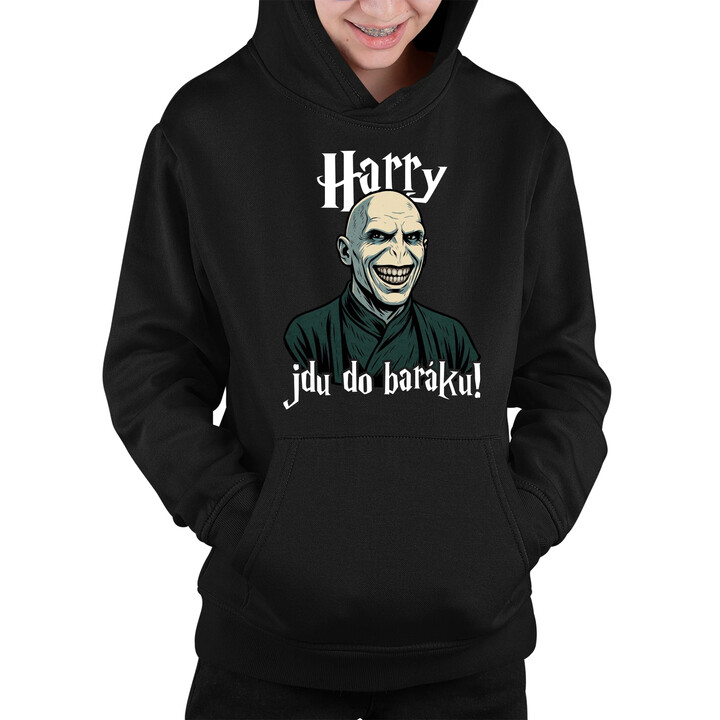 Harry, jdu do baráku! - dětská mikina s kapucí