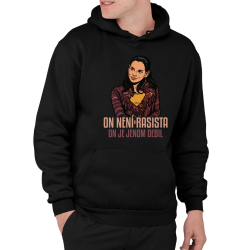 On není rasista, on je jenom debil - pánská mikina s potiskem pro fanoušky Most!