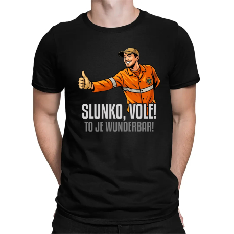 Slunko, vole! To je wunderbar - pánské tričko s potiskem pro fanoušky Most!