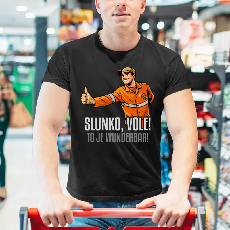 Slunko, vole! To je wunderbar - pánské tričko s potiskem pro fanoušky Most!