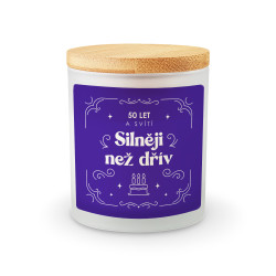 Svítí tak dloouho, jak dloouhý je jezevčík - vonná svíce s potiskem