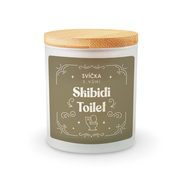 Svítí tak dloouho, jak dloouhý je jezevčík - vonná svíce s potiskem