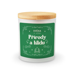 Svítí tak dloouho, jak dloouhý je jezevčík - vonná svíce s potiskem