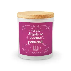 Svítí tak dloouho, jak dloouhý je jezevčík - vonná svíce s potiskem