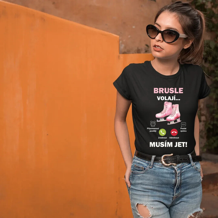 Brusle volají - musím jet!   - dámské tričko s potiskem