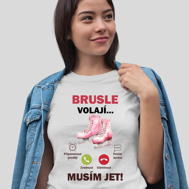 Brusle volají - musím jet!   - dámské tričko s potiskem