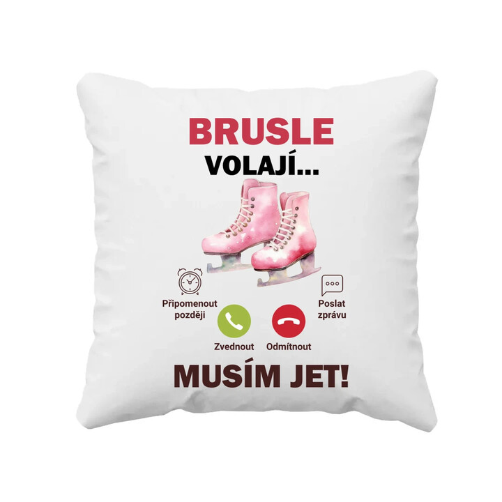 Brusle volají - musím jet!  - polštář s potiskem