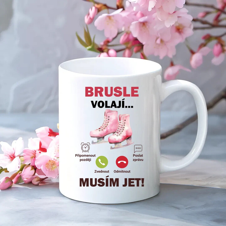 Brusle volají - musím jet!  - hrnek s potiskem