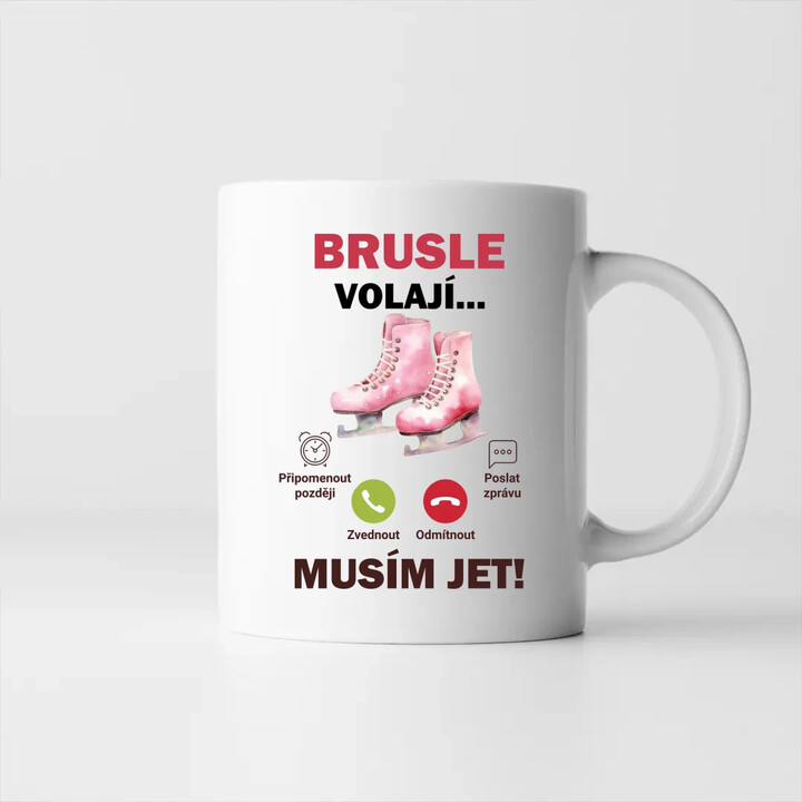 Brusle volají - musím jet!  - hrnek s potiskem