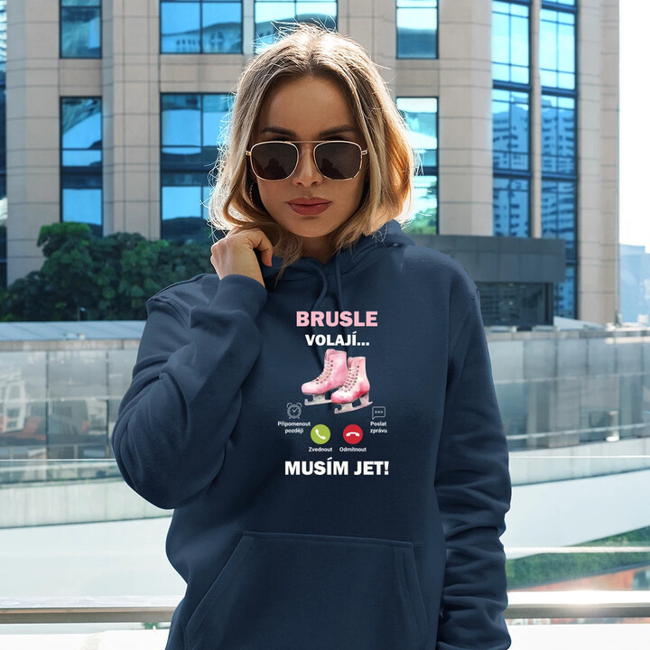 Brusle volají - musím jet!  - dámská mikina s potiskem