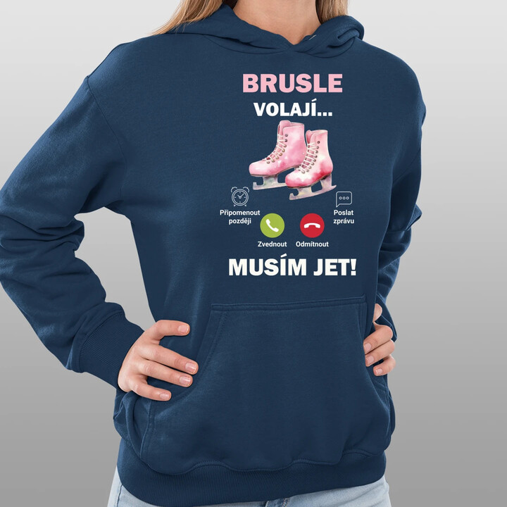 Brusle volají - musím jet!  - dámská mikina s potiskem
