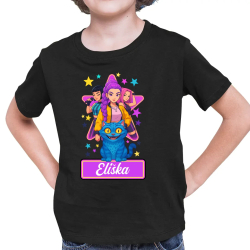 Rumi, Mira i Zoey - Huntrix - vložte jméno  - dětské tričko s potiskem pro fanoušky kpop demon hunters - personalizovaný produkt