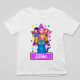 Rumi, Mira i Zoey - Huntrix - vložte jméno  - dětské tričko s potiskem pro fanoušky kpop demon hunters - personalizovaný produkt