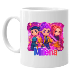 Huntrix se jménem - hrnek s potiskem pro fanoušky KPop Demon Hunters - personalizovaný produkt