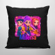 Huntrix se jménem - černý polštář s potiskem pro fanoušky KPop Demon Hunters - personalizovaný produkt