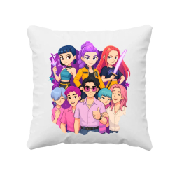 Huntrix & Saja Boys - polštář s potiskem pro fanoušky KPop Demon Hunters