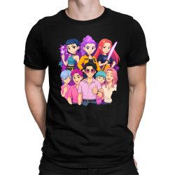 Huntrix & Saja Boys - pánské tričko s potiskem pro fanoušky KPop Demon Hunters