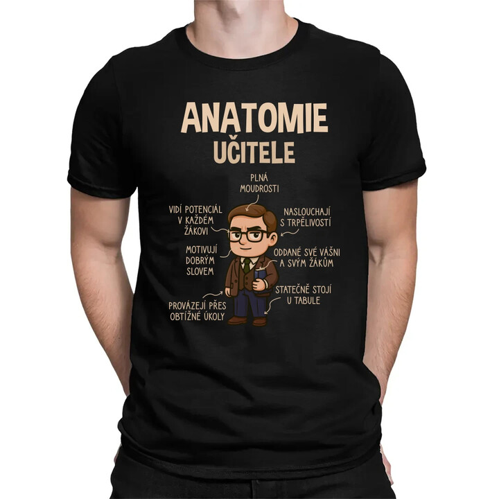 Anatomie učitele - pánské tričko s potiskem