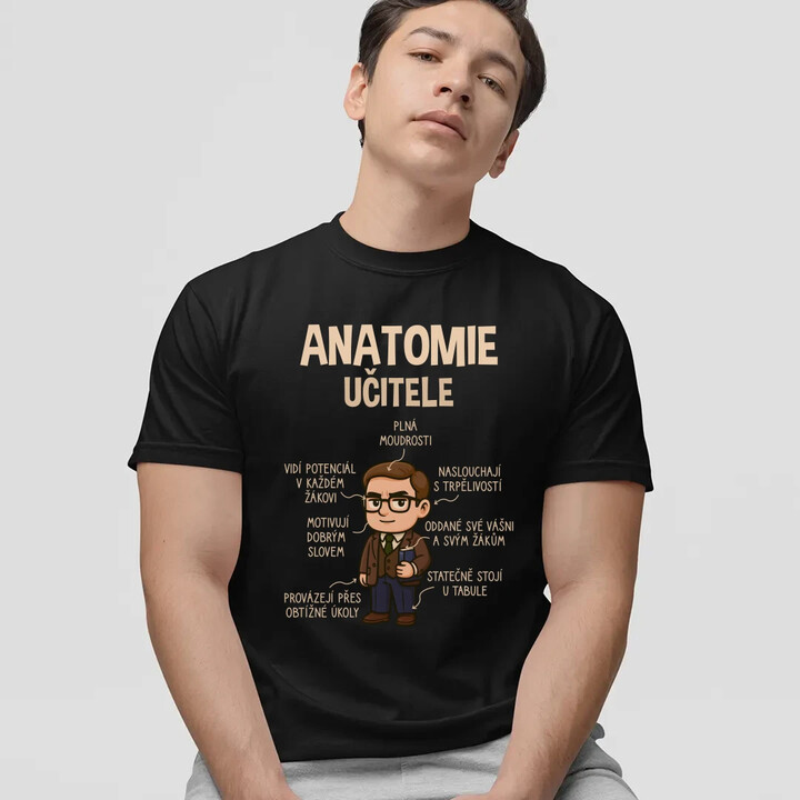 Anatomie učitele - pánské tričko s potiskem
