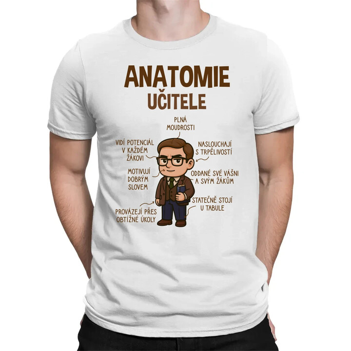 Anatomie učitele - pánské tričko s potiskem
