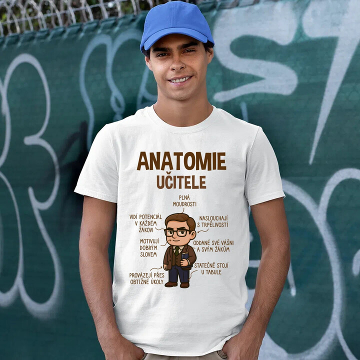 Anatomie učitele - pánské tričko s potiskem