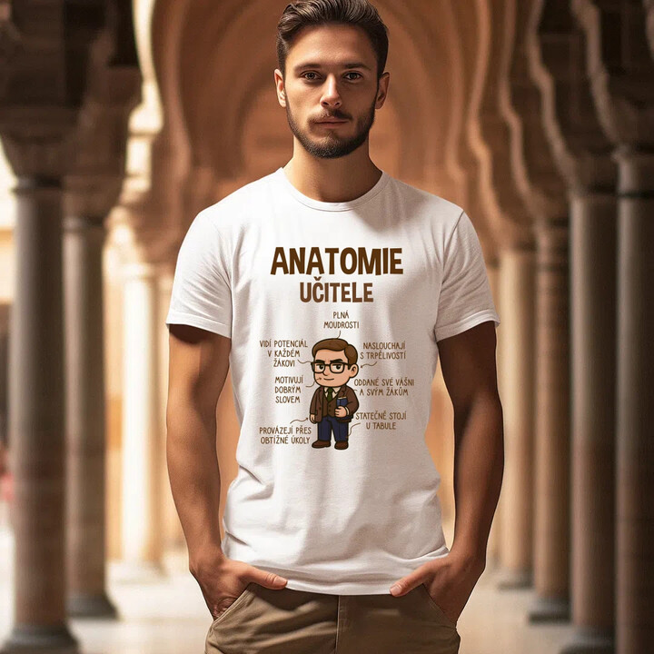 Anatomie učitele - pánské tričko s potiskem