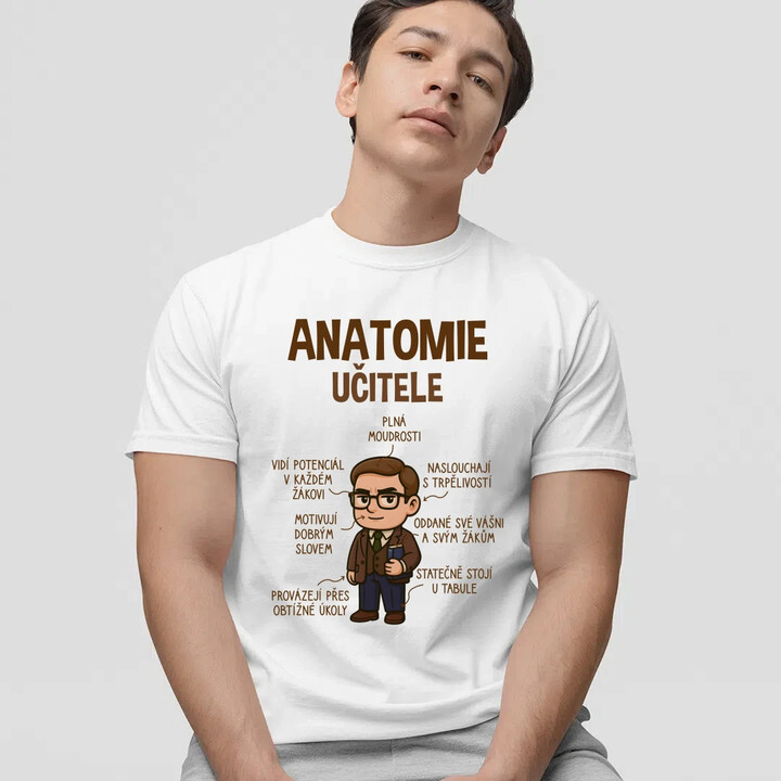Anatomie učitele - pánské tričko s potiskem