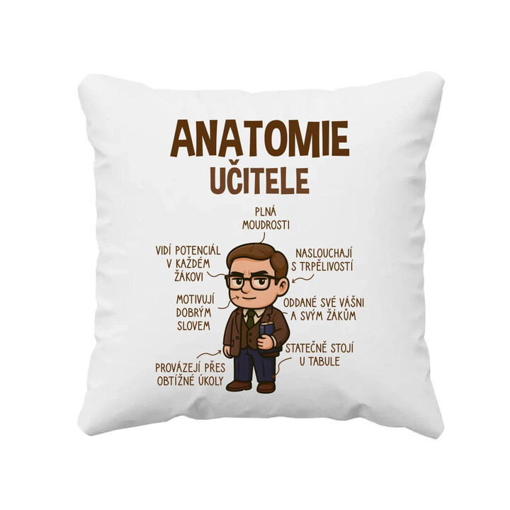 Anatomie učitele - polštář s potiskem