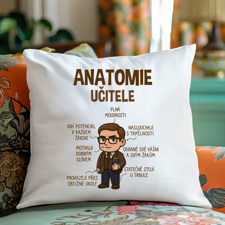 Anatomie učitele - polštář s potiskem