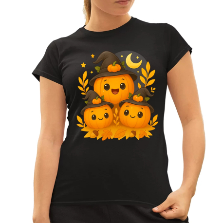 Den dýní - halloween - dýně  - dámské tričko s potiskem