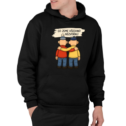 Co jsme všechno nezvorali - pánská mikina s potiskem pro fanoušky seriálu Pat a Mat